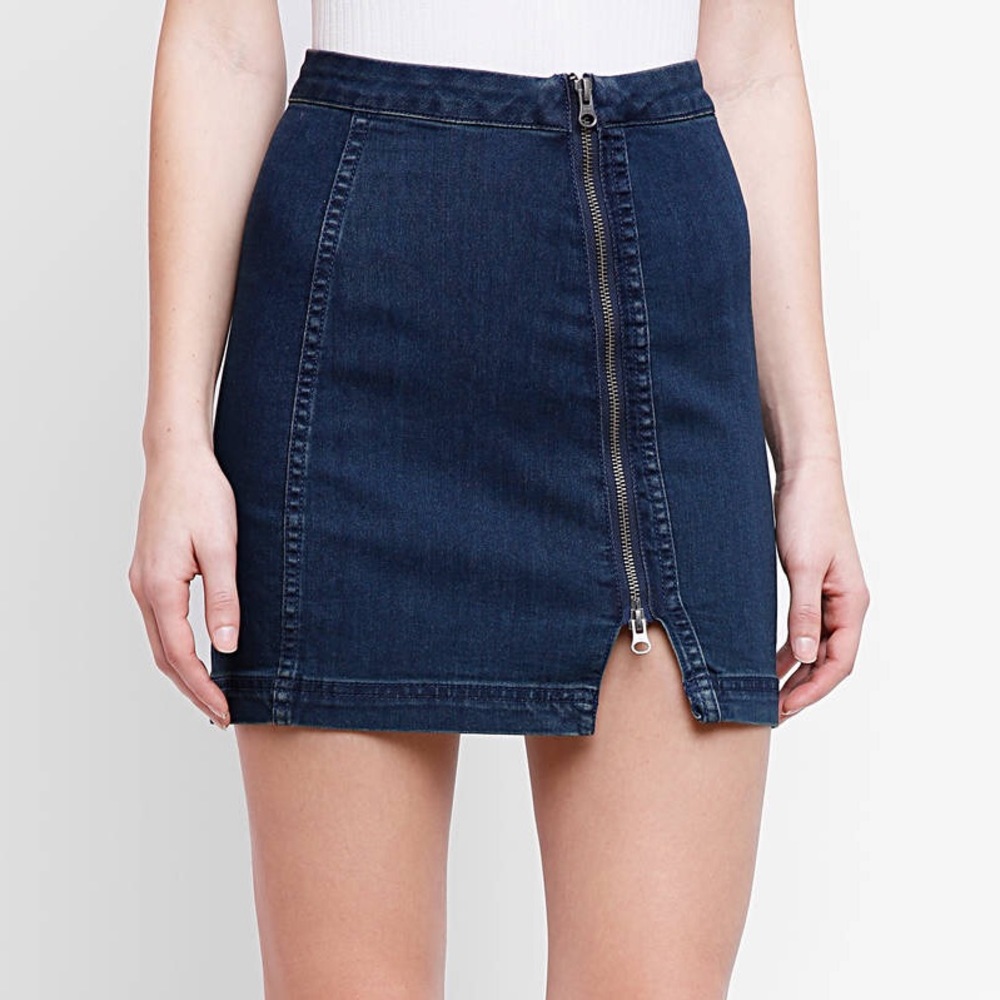 Free People This Way or That Way Denim Skirt